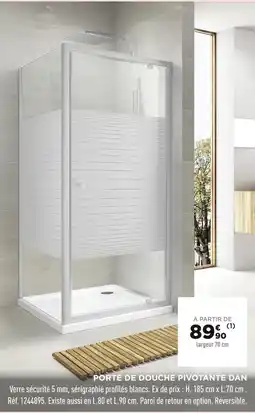 Lapeyre Porte de douche pivotante Dan offre