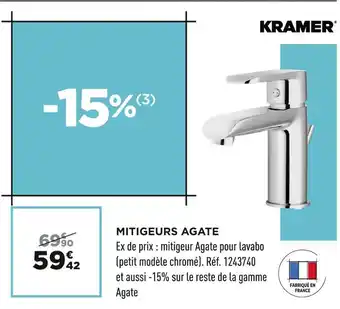 Lapeyre KRAMER Mitigeurs agate offre