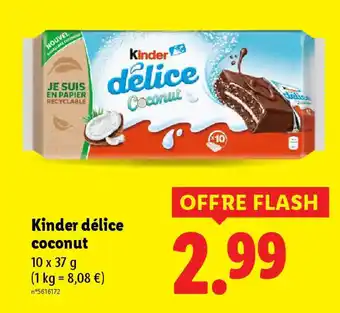 Lidl KINDER délice coconut offre