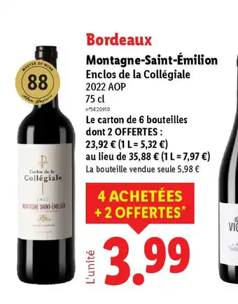 Lidl Montagne-Saint-Émilion Enclos de la Collégiale offre