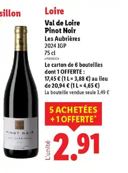 Lidl Val de Loire Pinot Noir offre