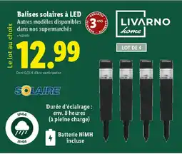 Lidl Balises solaires à LED offre