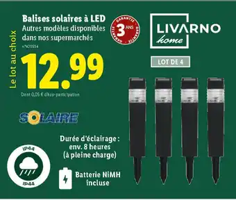 Lidl Balises solaires à LED offre