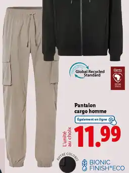 Lidl Pantalon cargo homme offre