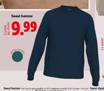 Lidl Sweat homme offre