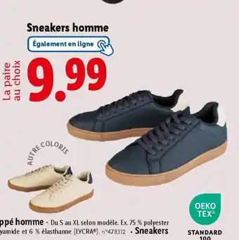 Lidl Sneakers homme offre