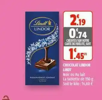 Coccinelle Express Chocolat Lindor Lindt offre