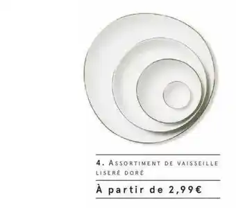 Monoprix Assortiment De Vaisseille Liseré Doré offre