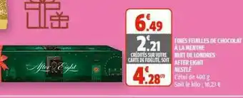 Coccinelle Express Fines Feuilles De Chocolat à La Menthe Nuit De Londres After Eight Nestlé offre