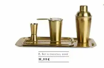 Monoprix Set A Cocktail Doré offre