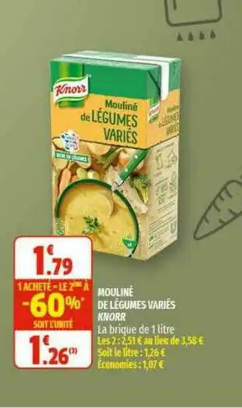 Coccinelle Express Mouliné De Légumes Variés Knorr offre
