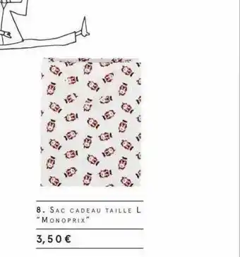 Monoprix Sac Cadeau Taille L offre
