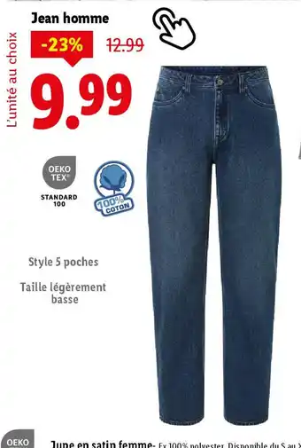 Lidl Jean homme offre