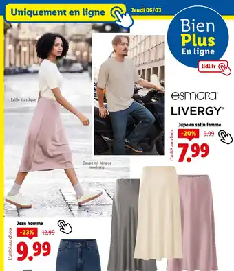 Lidl Jupe en satin femme offre