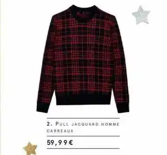 Monoprix Pull Jacquard Homme Carreaux offre