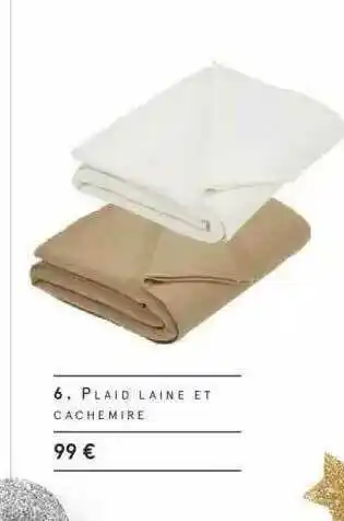 Monoprix Plaid Laine Et Cachemire offre