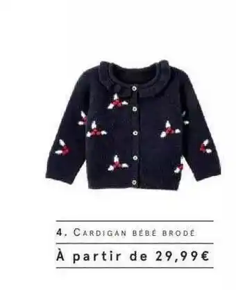 Monoprix Cardigan Bébé Brodé offre