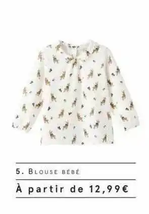 Monoprix Blouse Bébé offre