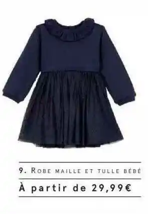 Monoprix Robe Maille Et Tulle Bébé offre