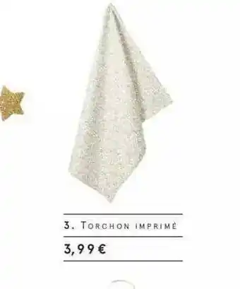 Monoprix Torchon Imprimé offre