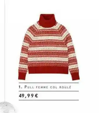 Monoprix Pull Femme Col Roulé offre