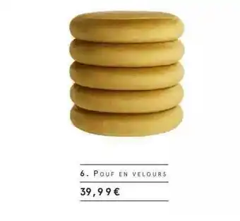 Monoprix Pouf En Velours offre