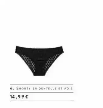 Monoprix Short En Dentelle Et Pois offre
