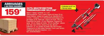 Brico Dépôt Outil multifonction thermique 6 en 151,7 cm offre