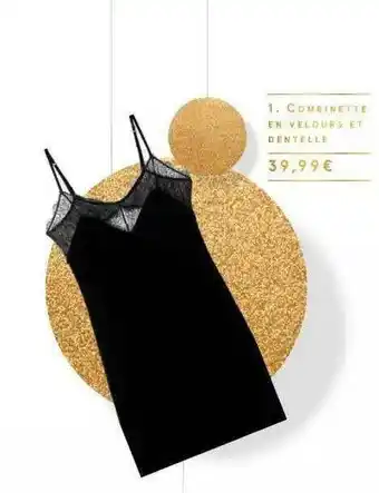 Monoprix Combinette En Velours Et Dentelle offre
