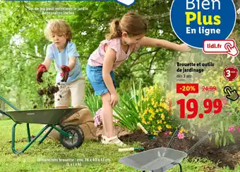 Lidl Brouette et outils de jardinage offre