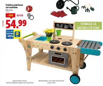 Lidl Cuisine extérieure sur roulettes offre