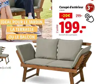 Lidl Canapé d'extérieur offre