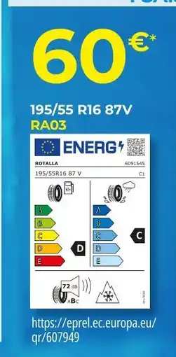 Euromaster ROTALLA Pneus tourisme 4 saisons offre