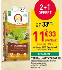 RAGT Jardin & Maison OR BRUN Terreau horticole offre