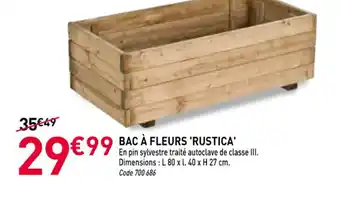 RAGT Jardin & Maison Bac à fleurs 'rustica' offre