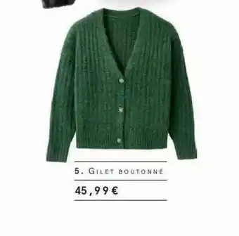 Monoprix Gilet Boutonné offre
