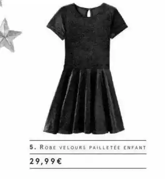 Monoprix Robe Velours Pailletée Enfant offre