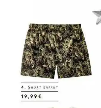 Monoprix Short Enfant offre
