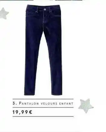 Monoprix Pantalon Velours Enfant offre