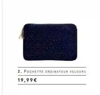 Monoprix Pochette Ordinateur Velours offre