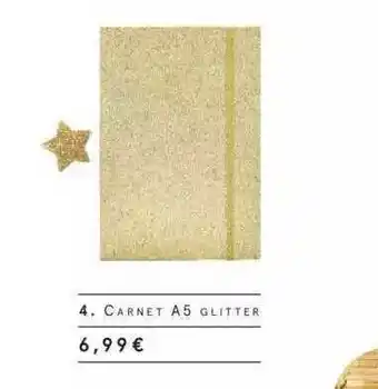 Monoprix Carnet A5 Glitter offre