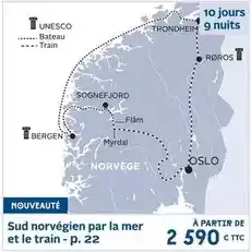 Kuoni Sud norvégien par la mer et le train offre