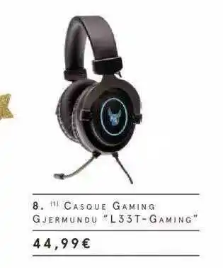 Monoprix Casque Gaming Gjermindu offre