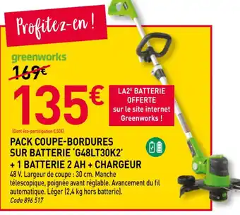 RAGT Jardin & Maison Pack coupe-bordures sur batterie 'g48lt30k2' +1 batterie 2 ah + chargeur offre