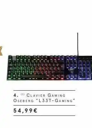 Monoprix Clavier Gaming Oseberg offre