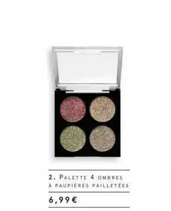 Monoprix Palette 4 Ombres à Paupières Pailletées offre