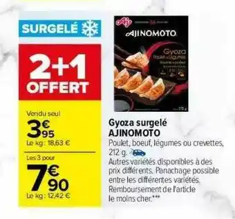 Carrefour Gyoza Surgelé Ajinomoto offre