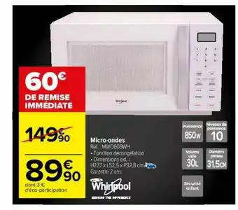 Micro-ondes Whirlpool