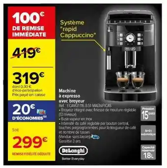 Machine Ă Expresso Avec Broyeur DeLonghi