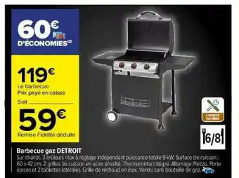 Barbecue Gaz Detroit